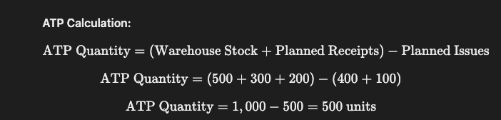 ATP Quantity in SAP